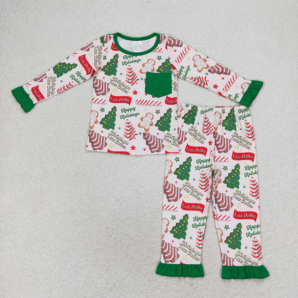 Family Christmas Green Cake Pajamas