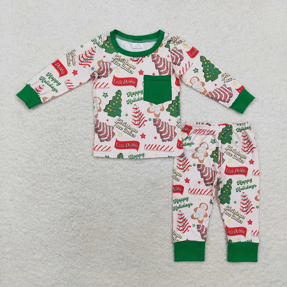 Family Christmas Green Cake Pajamas