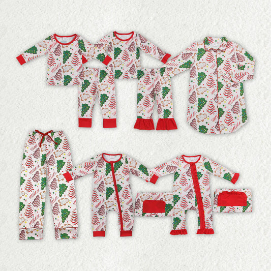 Family Christmas Red Cake Pajamas