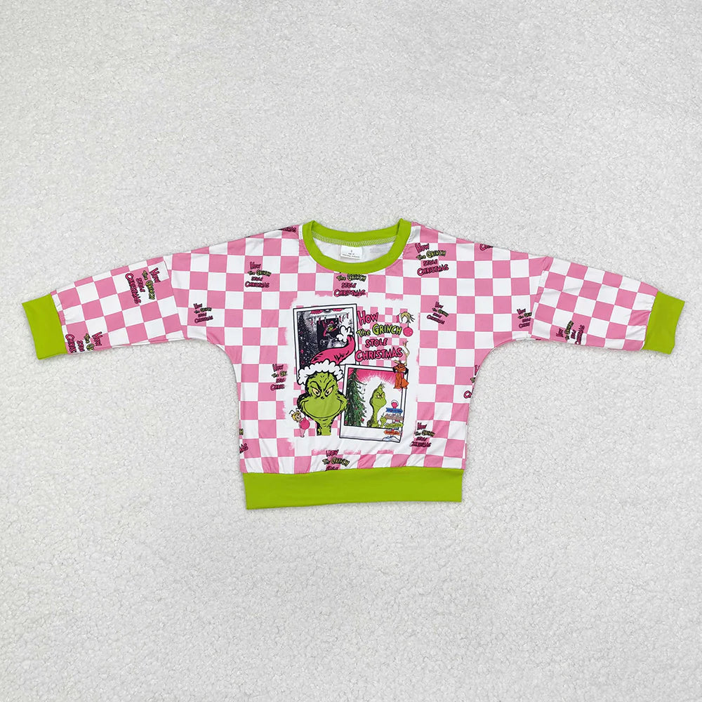 Christmas Pink Green Checkered Stole Christmas