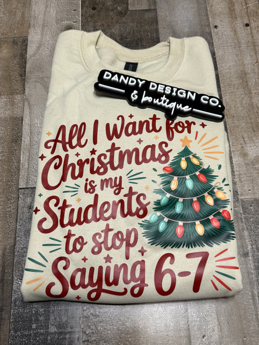 M Students Stop Saying 67 Sweatshirt