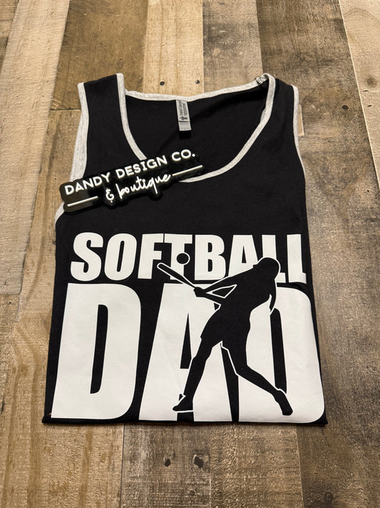 L Softball Dad Tank