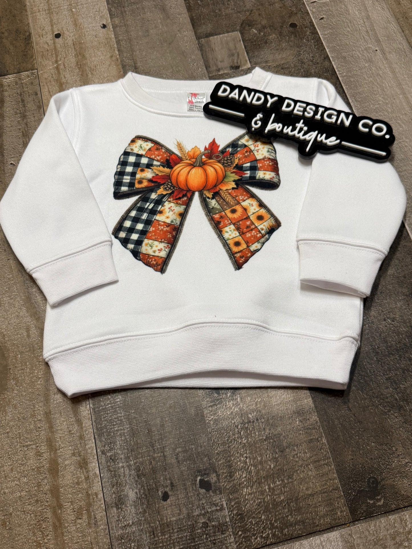 6-12M Fall Bow Sweatshirt