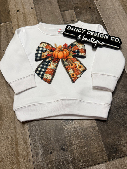 6-12M Fall Bow Sweatshirt