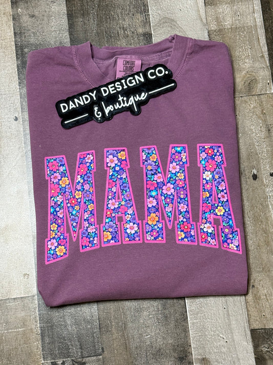 Floral Mama Comfort Colors Short Sleeve