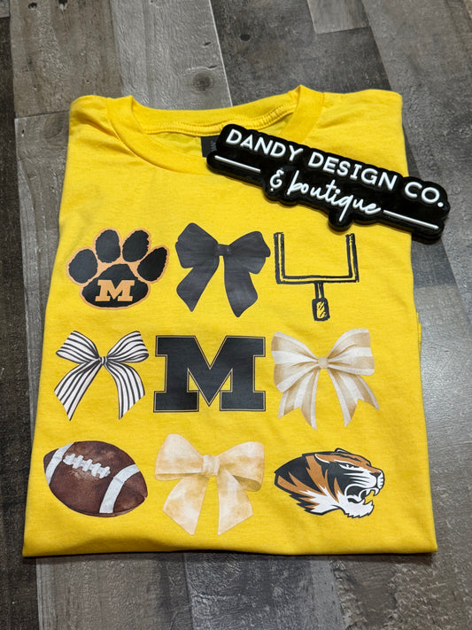 YM Mizz Football Coquette Short Sleeve
