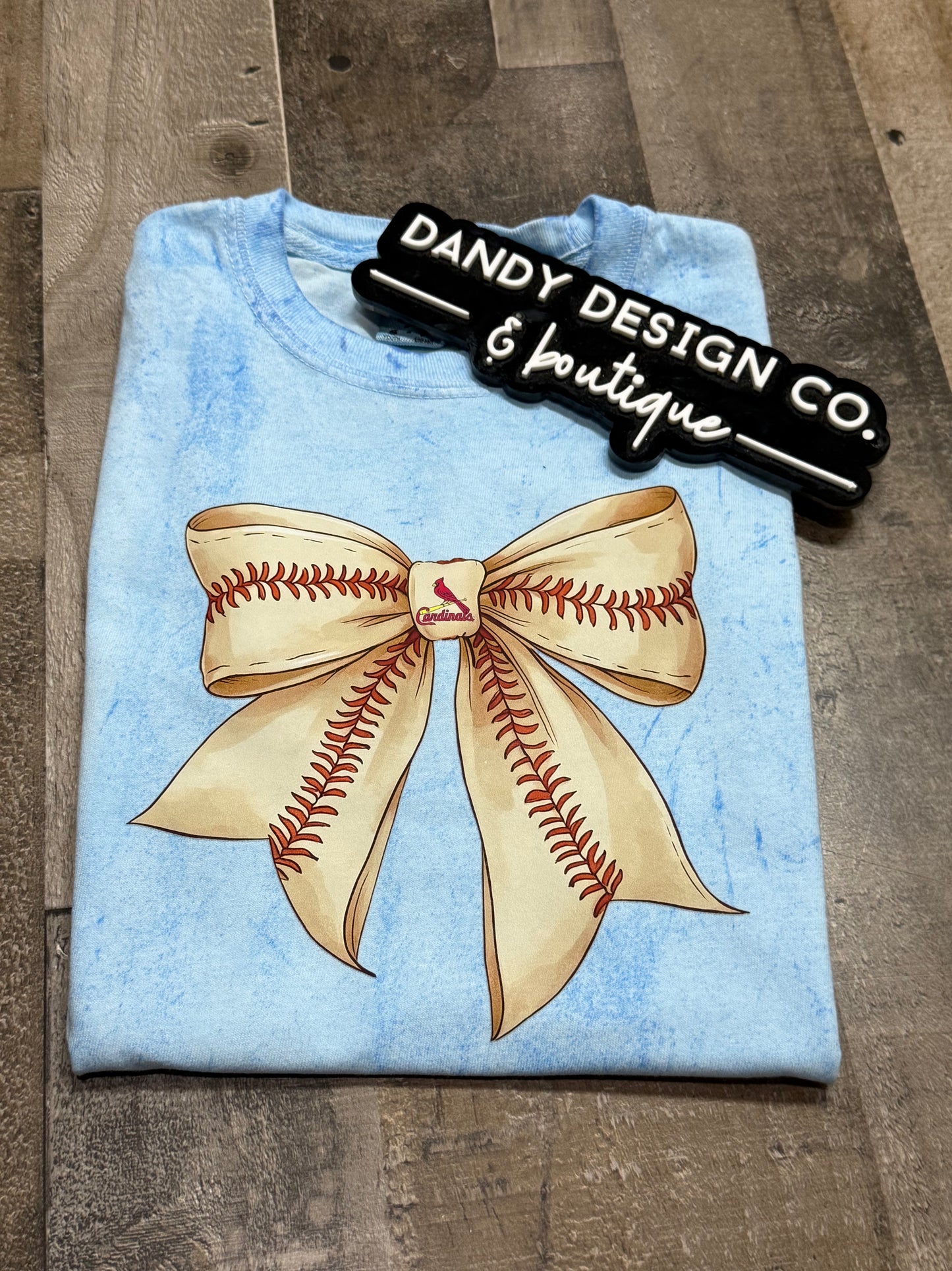 YS Cardinals Baseball Bow Short Sleeve