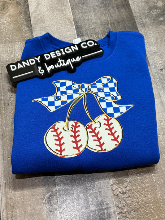 5/6 Cherry Baseball Sweatshirt