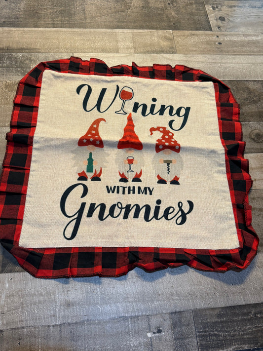 Wining Gnomies Pillow Case