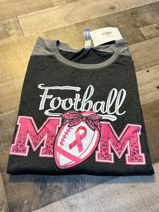 L/XL - Football Mom Breast Cancer Raglan