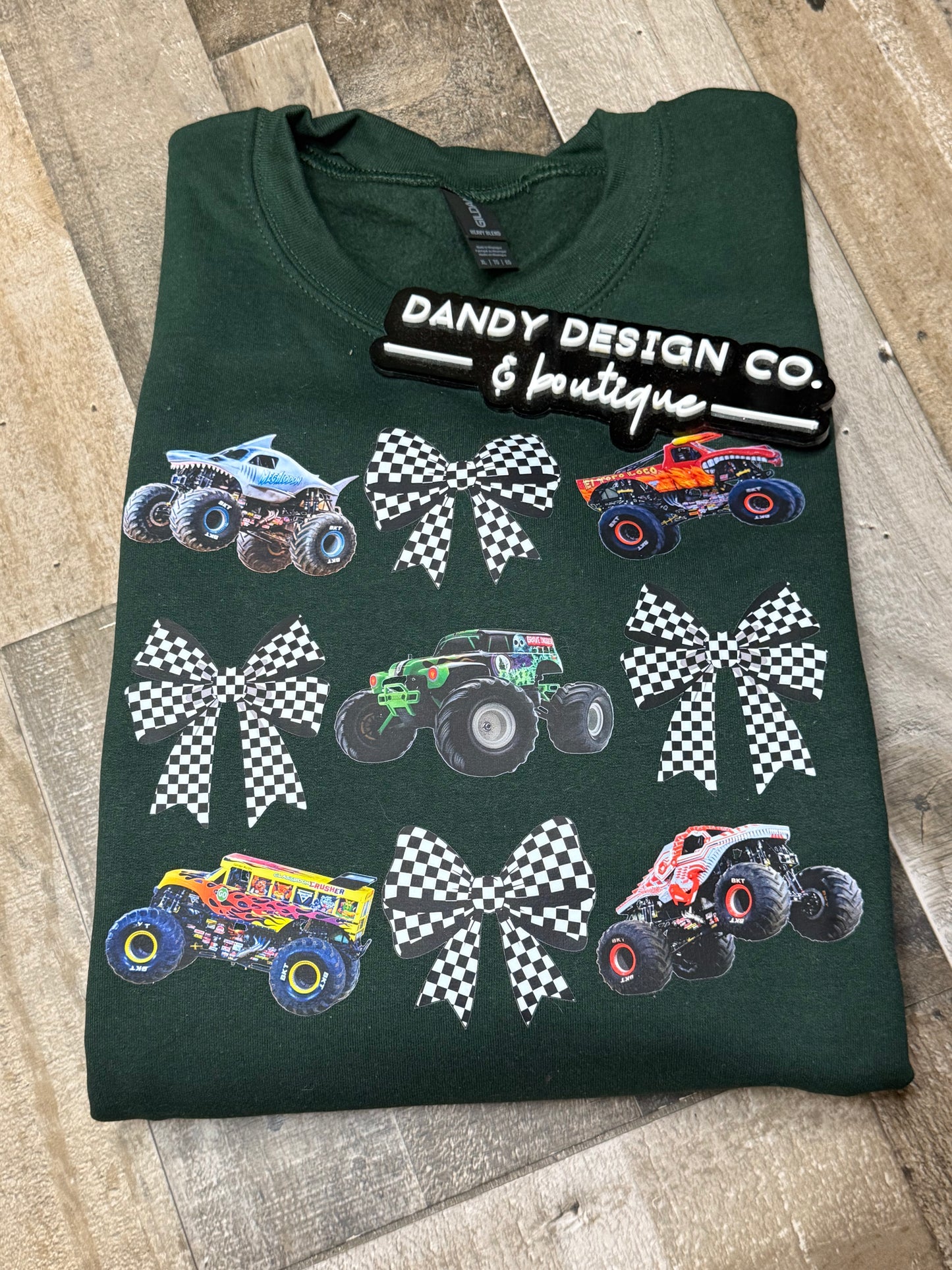 XL Monster Truck Coquette Sweatshirt