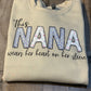 XL Nana Wears Her Heart on Her Sleeve Sweatshirt *ADD NAMES TO SLEEVE*