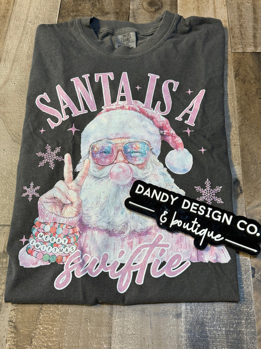 M Santa Is A Swfte Glitter Short Sleeve