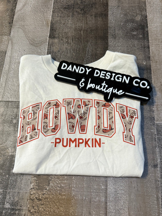 3T Howdy Pumpkin Short Sleeve Tee