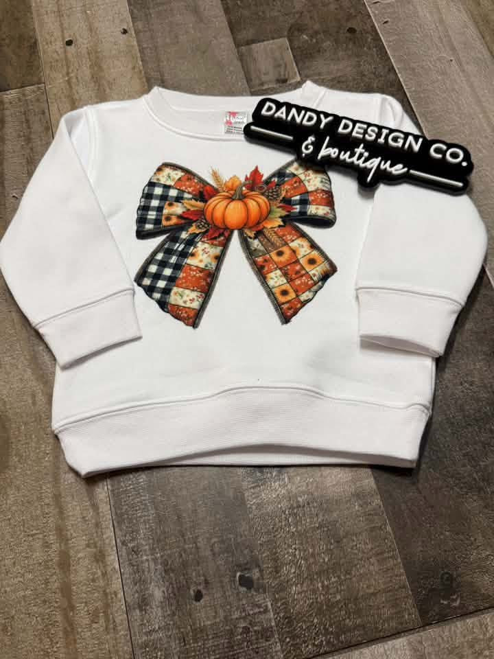 6-12M Fall Bow Sweatshirt