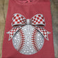 YXL Faux Rhinestone Baseball Short Sleeve