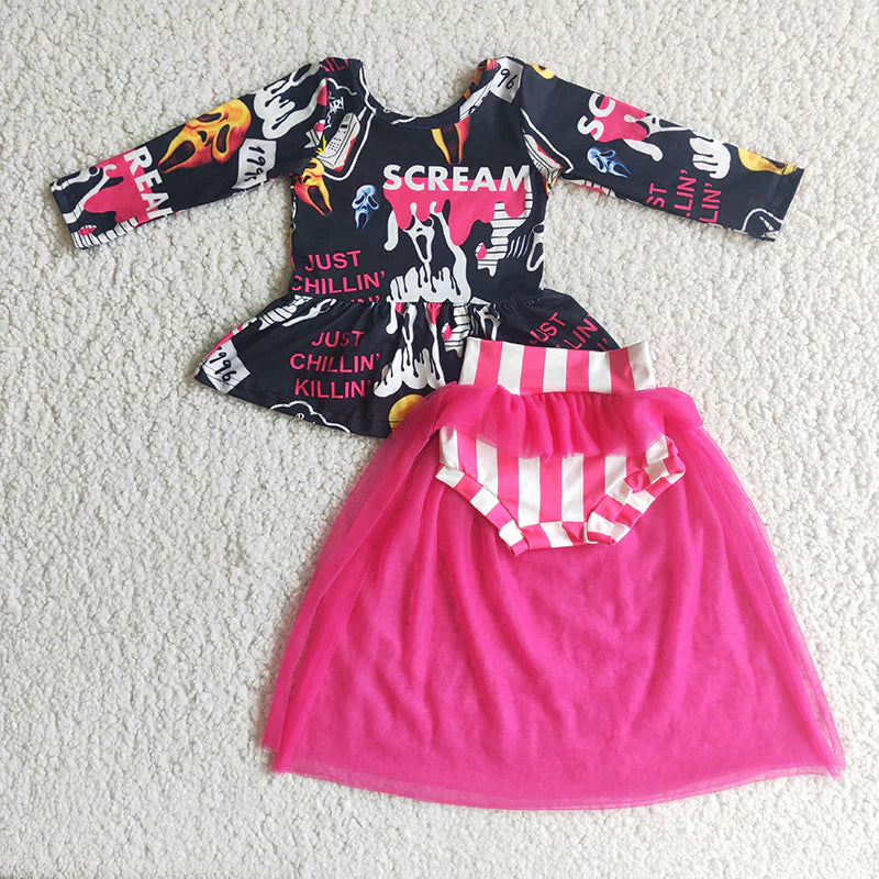 *PRE-ORDER* Scream Bummie Tutu Set