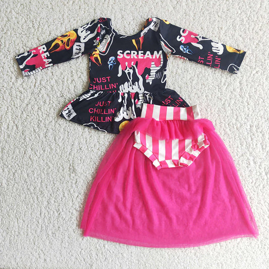 *PRE-ORDER* Scream Bummie Tutu Set
