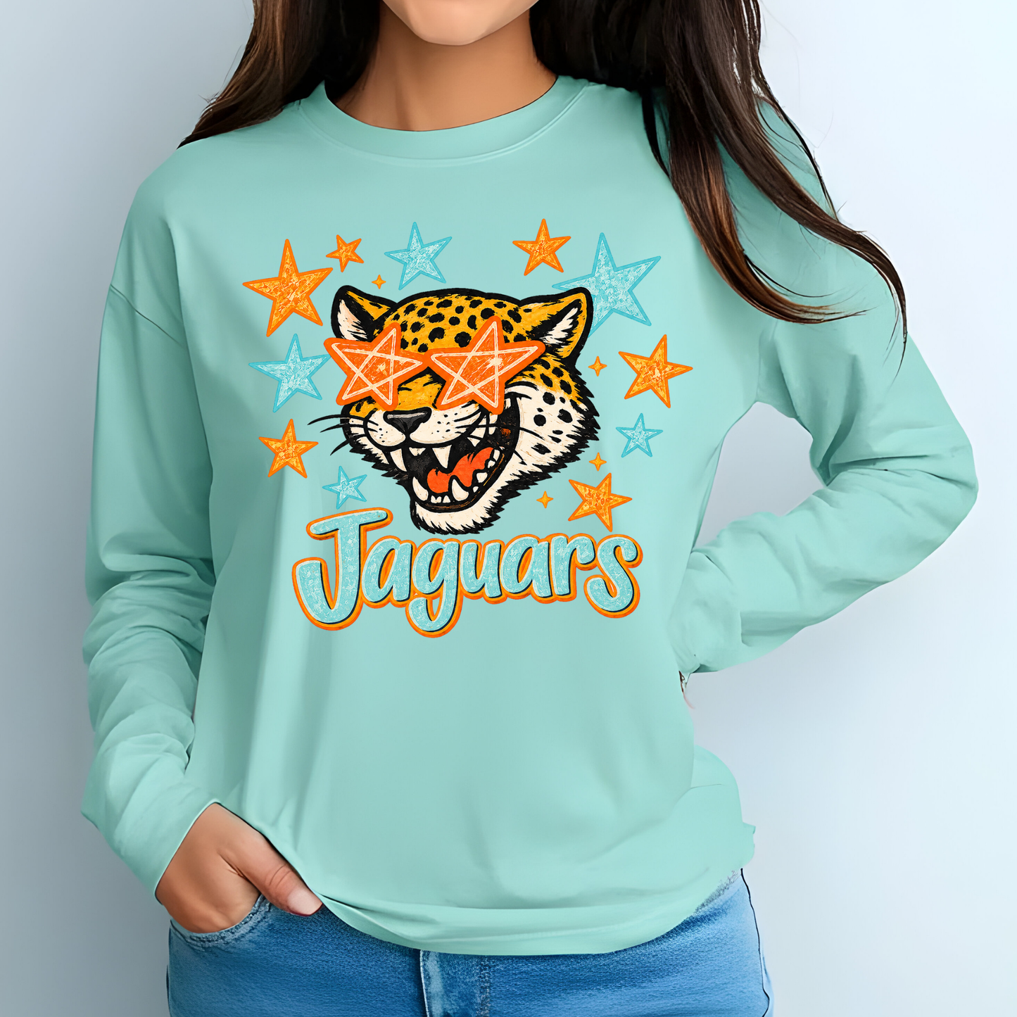 Jaguars Doodle Stars - Long Sleeve