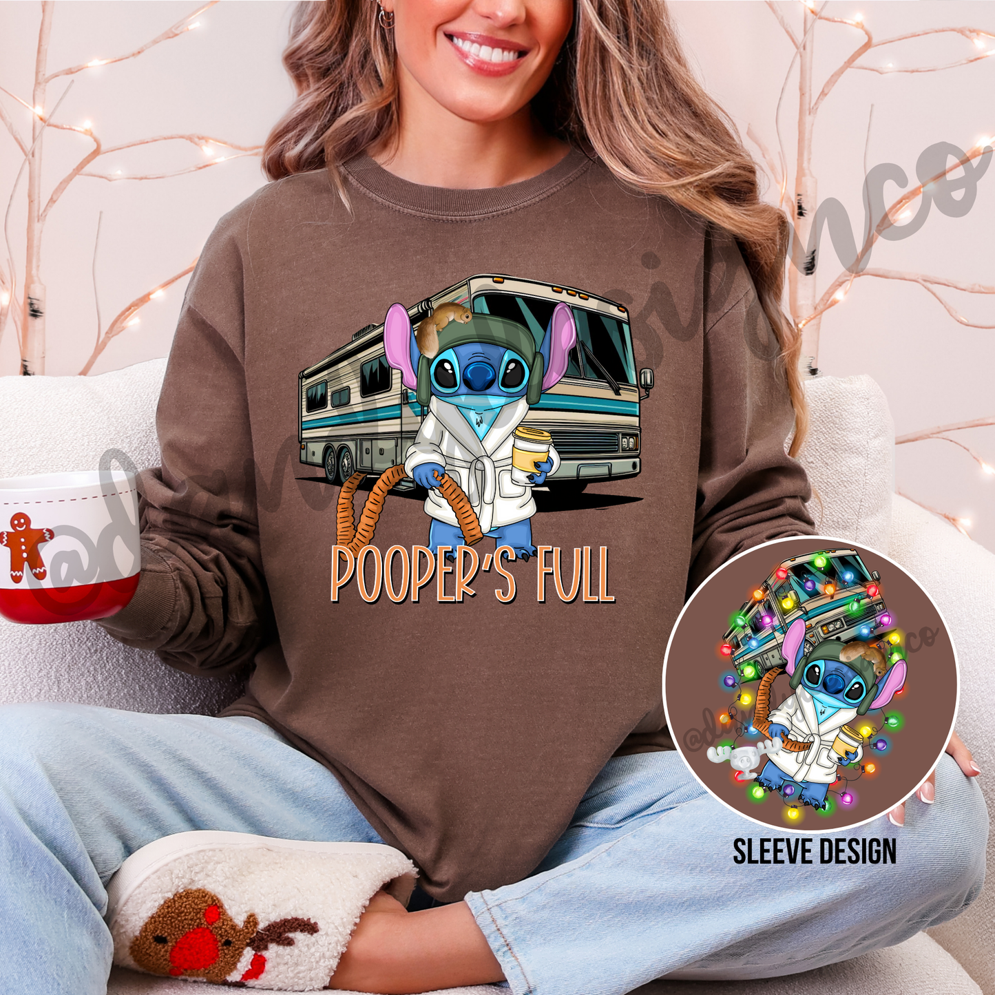 Blue Alien Pooper's Full - Long Sleeve