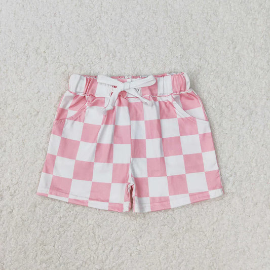 Pink & Black Checkered Shorts (SHORTS ONLY)