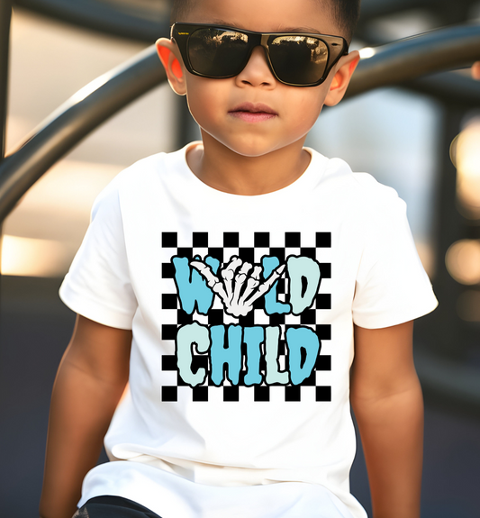 Wild Child Skeleton Hang Loose Checkered