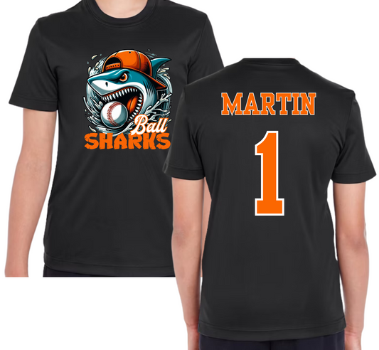 Ball Sharks Number Back Short Sleeve
