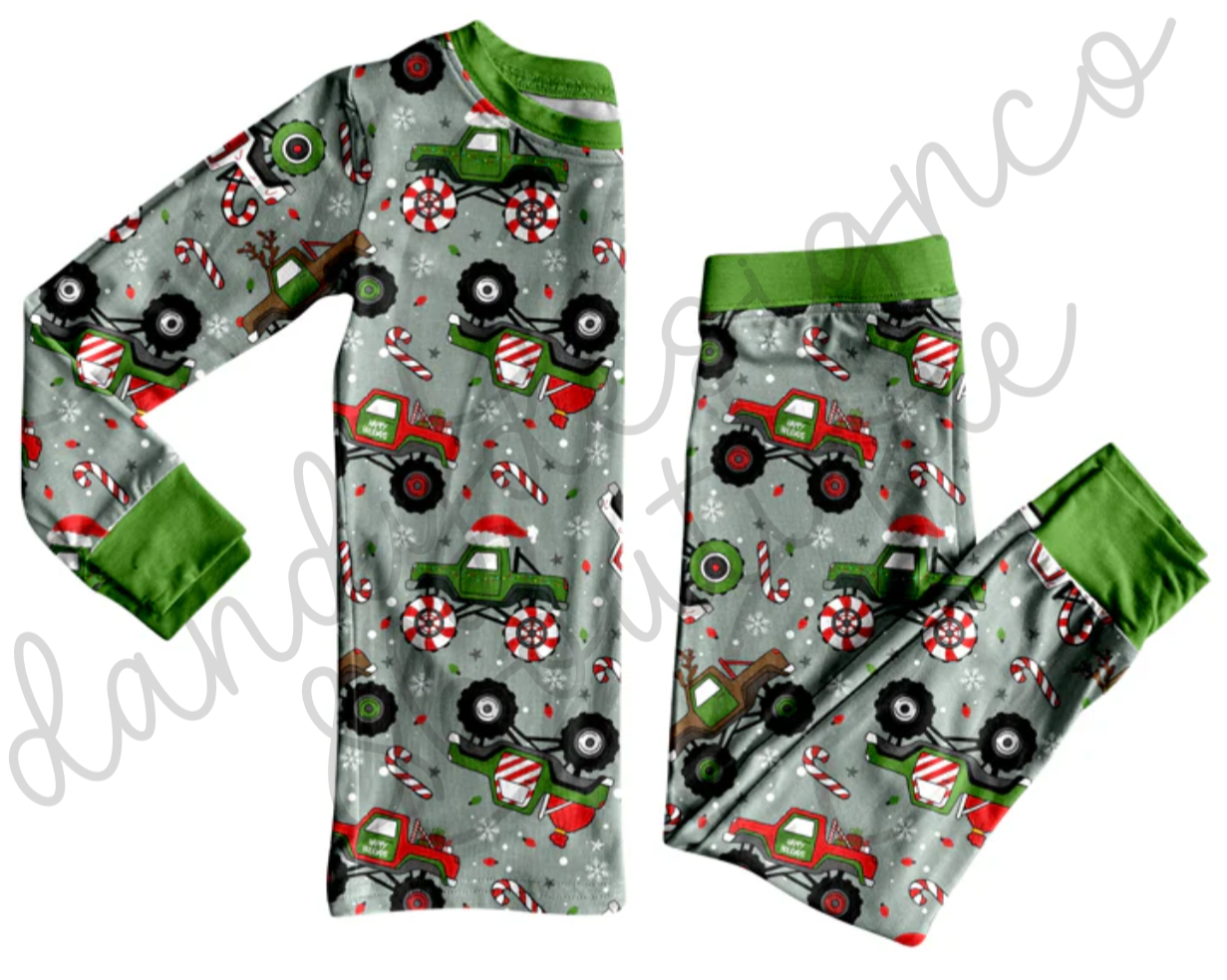 *PRE-ORDER* Christmas Monster Truck Pajamas