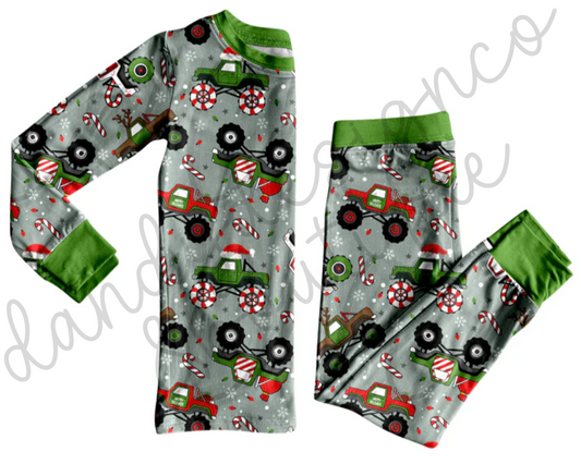 *PRE-ORDER* Christmas Monster Truck Pajamas