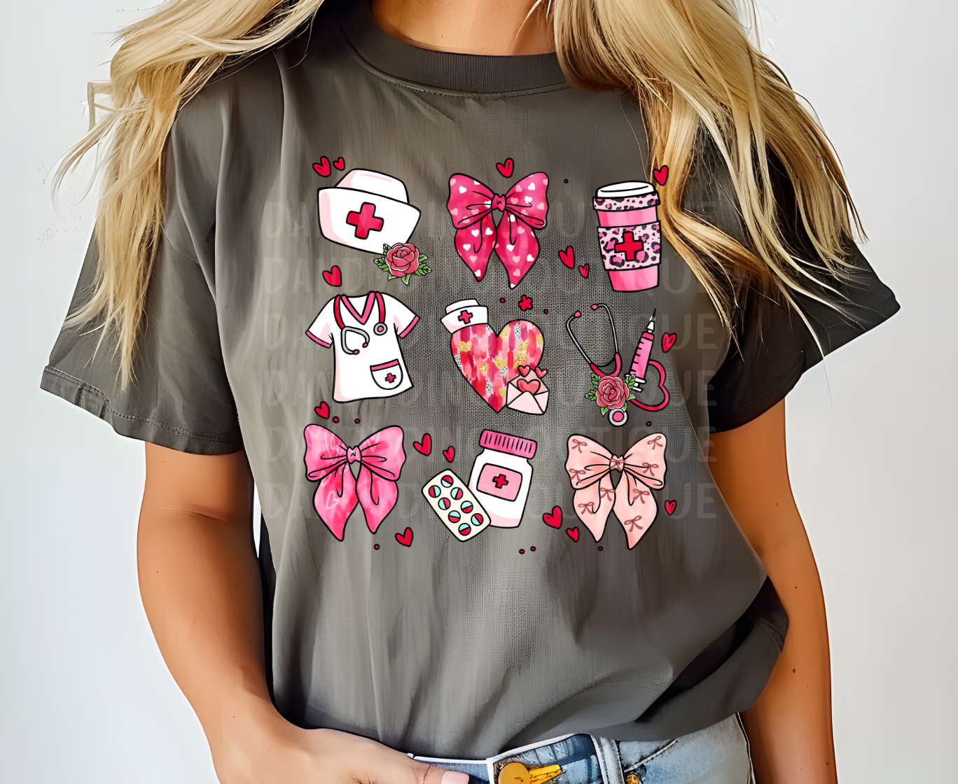 Nurse Valentine's Day Coquette Short Sleeve/Sweatshirt