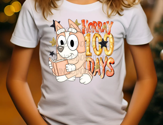 100 Days of School Dog Bingo Character Short Sleeve