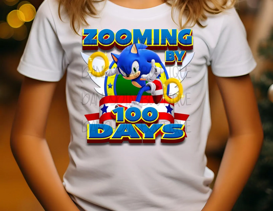 100 Days of School Hedgehog Ring Short Sleeve