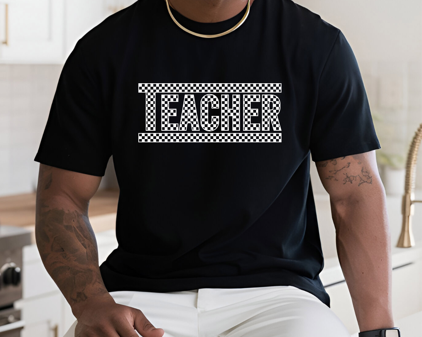 Checkered Teacher Short Sleeve