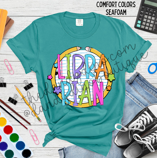 Librarian Composition Pencil Short Sleeve