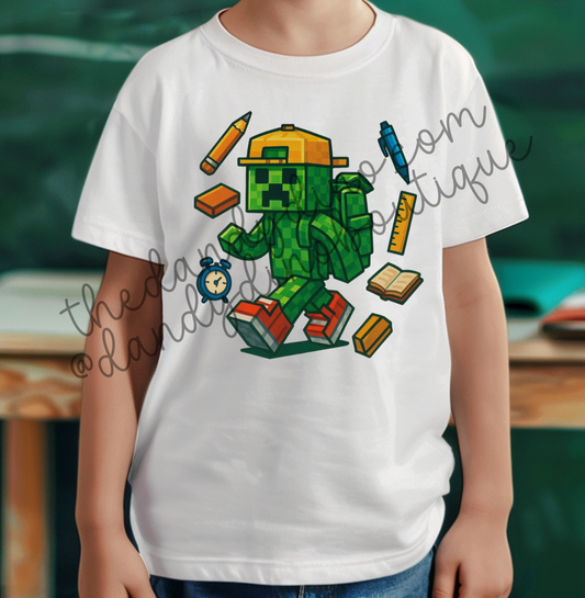 Mine Game Back To School Short Sleeve