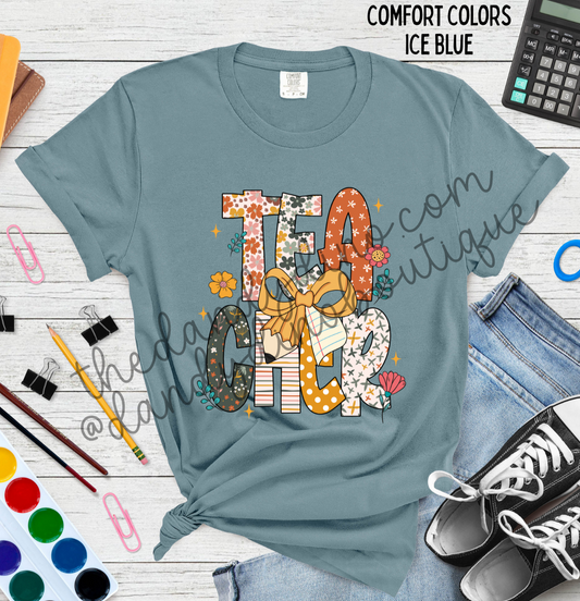 Teacher Fall Doodle Short Sleeve