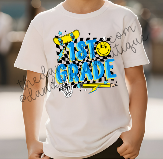 Skateboard Checkered Grade Level Short Sleeve