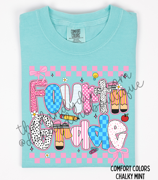 Checkered Doodle Grade Level Short Sleeve