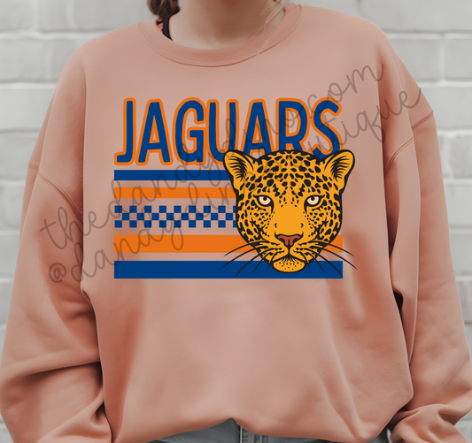Jaguars Checkered Stripe Mascot - Sweatshirt