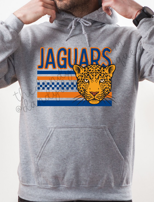 Jaguars Checkered Stripe Mascot - Hoodie