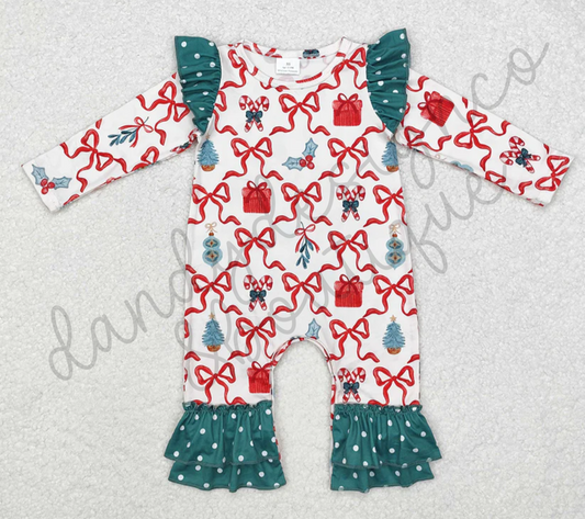*PRE-ORDER* Christmas Bow Skirt Set/Romper